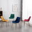 Aufurr Modern Velvet Dining Chair, Set of 2, Blue T2574P164537