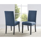 Biony Fabric Dining Chairs with Nailhead Trim, Set of 2, Blue T2574P164547