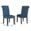 Leviton Solid Wood Tufted asons Dining Chair, Set of 2, Blue T2574P164562