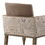 Birmingham Script Printed Driftwood Finish Dining Arm Chair with Nail head, Set of 2 T2574P164572