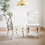 Harola Cross-back Dining Side Chairs in Set of 2, Smoky White Finish T2574P164579
