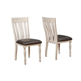 Arch Weathered Oak Turned Leg Dining Chair Set of 2 T2574P164582