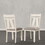Fasena Off White Solid Wood Slat Back Upholstered Dining Chairs, Set of 2 T2574P164583