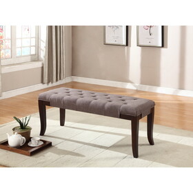 Linon Tufted Bench, Fabric, Brown T2574P164587