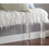White Faux Fur Bench with Acrylic Legs T2574P164596