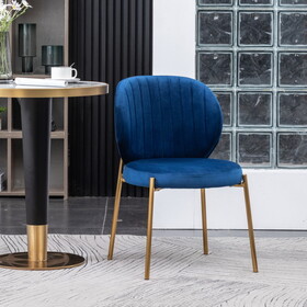 Amoa Contemporary Velvet Upholstery Dining Chair, Blue T2574P164530
