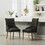 Charcoal Button Tufted Solid Wood Wingback Hostess Chairs with Nail Heads Set of 2 T2574P164606