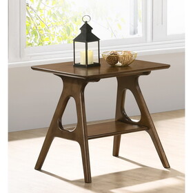 Arona Mid-Century Modern Wood End Table with Shelf T2574P164767