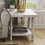 Athens Contemporary Wood Shelf End Table in White Finish T2574P164777