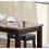 3-Piece Counter Height Glossy Print Marble Breakfast Table with Stools, Espresso T2574P164801