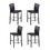 Citico Metal Counter Height Dining Chairs with Black Metal Frame, Set of 4 T2574P164811