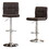 Swivel Faux Leather Adjustable Hydraulic Bar Stool, Set of 2, Brown T2574P164840