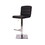 Bradford Black Faux Leather Swivel Height Adjustable Bar Stools with Square Chrome Base, Set of 2 T2574P164855