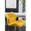 Breni Velvet Diamond Tufted Swivel Adjustable Height Barstool, Set of 2, Yellow T2574P164873