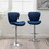 Ellston Upholstered Adjustable Swivel Barstools in Blue, Set of 2 T2574P164874