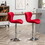 Ellston Upholstered Adjustable Swivel Barstools in Red, Set of 2 T2574P165086