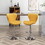 Ellston Upholstered Adjustable Swivel Barstools in Yellow, Set of 2 T2574P165087