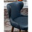 Nevis Mid-century Modern Faux Leather Tufted Nailhead Trim Barstool Set of 2, Blue T2574P165101