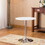 Adjustable Wood and Metal Bar Table in White T2574P165129