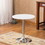 Adjustable Wood and Metal Bar Table in White T2574P165129