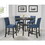 Biony Dining Collection Espresso Wood Counter Height Nailhead Round Dining Table T2574P165130