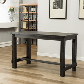 Lotusville Antique Black Finish Rectangular Wood Counter Height Dining Table T2574P165132