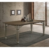 Breda Antique Gray and Dark Oak Finished Wood Dining Table T2574P165169