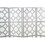 Quarterfoil infused Diamond Design 4-Panel Room Divider, Silver T2574P165178