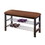 Wood Shoe Bench with Chocolate Microfiber Seat, Espresso T2574P172741