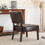 Roundhill Furniture Blended Leather Tufted Accent Chair with Oversized Seating, Brown T2574P172744