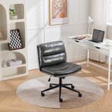 Bizerte Adjustable Swivel Criss-Cross Chair, Wide Seat/ Office Chair /Vanity Chair, Gray