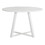 Edo Contemporary Round Dining Table, Trestle Base, White Finish T2574P182644