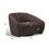 Luzern Modern Boucle Upholstered Accent Chair, 360&#176; Swivel, Chocolate T2574P184966