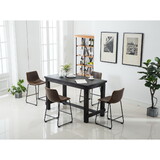 Bronco Antique Wood Finished Counter Height Dining Set: Table and Four Chairs, Brown