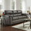 Tirana Contemporary 2-PCS Living Room Set, Fabric Pillow-top Arm Sofa and Loveseat, Sequoia ash T2574P195187