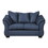 Aruca Navy Blue Microfiber Pillow Back 2-Piece Living Room Set, Sofa and Loveseat, Navy Blue T2574P195198