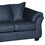 Aruca Navy Blue Microfiber Pillow Back 2-Piece Living Room Set, Sofa and Loveseat, Navy Blue T2574P195198