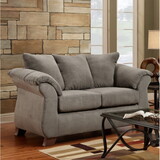 Aruca Sensations Microfiber Pillow Back Loveseat, Gray T2574P195437