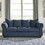 Aruca Sensations Microfiber Pillow Back Sofa, Navy Blue T2574P195442