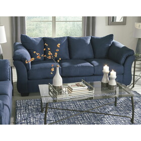 Aruca Sensations Microfiber Pillow Back Sofa, Navy Blue P-T2574P195441