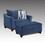 Camero Fabric Pillowback Chair with Ottoman Set T2574P195449