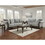 Hernen Carved Wood Frame Gray Sofa and Loveseat Set T2574P195802