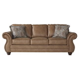 Leinster Faux Leather Sofa with Antique Bronze Nailheads T2574P196931