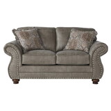 Leinster Faux Leather Upholstered Nailhead Loveseat T2574P196950
