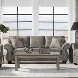Leinster Faux Leather Upholstered Nailhead Sofa T2574P196952