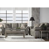 Leinster Faux Leather Upholstered Nailhead Sofa and Loveseat Set T2574P196955