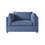 Enda Oversized Living Room Pillow Back Cuddler Arm Chair with Ottoman T2574P196964
