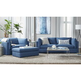 Enda Pillow Back Fabric 3-Piece Sofa and Cuddler Chair Set T2574P198407