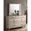 Imerland Contemporary White Wash Finish Bedroom Set with Queen Sleigh Bed, Dresser, Mirror, Nightstand T2574P201577