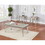 Barent Contemporary Wood 3-Piece Coffee Table Set with Mirrored Legs, Champagne